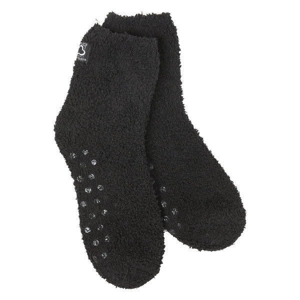 Women's Cozy Quarter Gripper Sock -Black