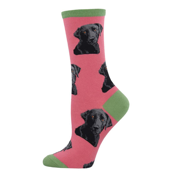 Women's Lab-or of Love Crew Sock -Dusty Pink