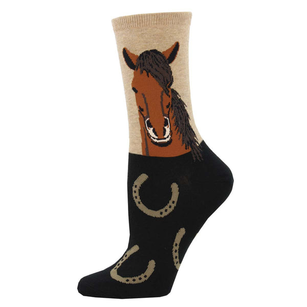 Women's Horse Portrait Crew Sock